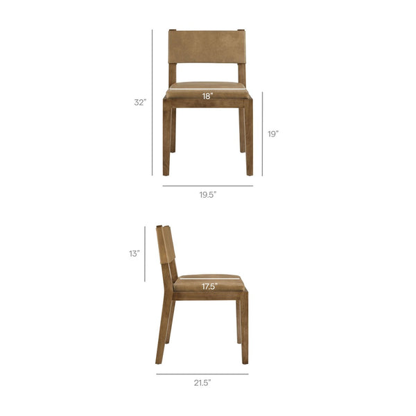 Modway Furniture Calder Modway Vegan Leather Upholstered Dining Chair for Modern Room Spaces Toast EEI-7527-TST