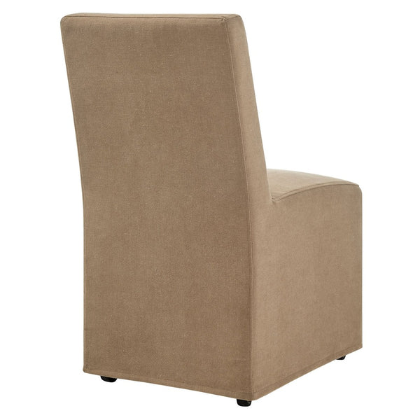 Modway Furniture Tessera Modway Slipcovered Dining Chair with Kiln Dried Wood Frame and Hidden Casters Almond EEI-7528-ALM