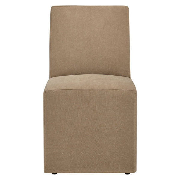 Modway Furniture Tessera Modway Slipcovered Dining Chair with Kiln Dried Wood Frame and Hidden Casters Almond EEI-7528-ALM