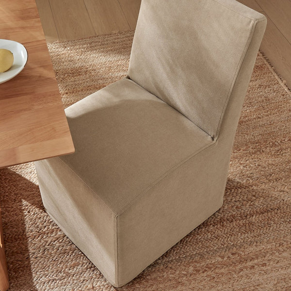 Modway Furniture Tessera Modway Slipcovered Dining Chair with Kiln Dried Wood Frame and Hidden Casters Almond EEI-7528-ALM