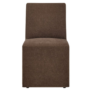 Modway Furniture Tessera Modway Slipcovered Dining Chair with Kiln Dried Wood Frame and Hidden Casters Cocoa EEI-7528-COA