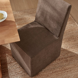 Modway Furniture Tessera Modway Slipcovered Dining Chair with Kiln Dried Wood Frame and Hidden Casters Cocoa EEI-7528-COA
