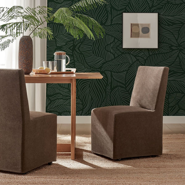 Modway Furniture Tessera Modway Slipcovered Dining Chair with Kiln Dried Wood Frame and Hidden Casters Cocoa EEI-7528-COA