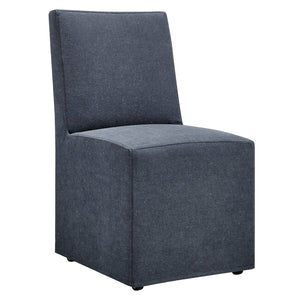 Modway Furniture Tessera Modway Slipcovered Dining Chair with Kiln Dried Wood Frame and Hidden Casters Denim EEI-7528-DEN