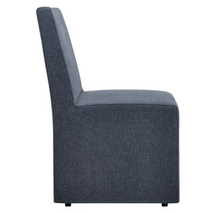 Modway Furniture Tessera Modway Slipcovered Dining Chair with Kiln Dried Wood Frame and Hidden Casters Denim EEI-7528-DEN