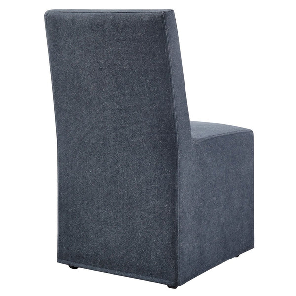 Modway Furniture Tessera Modway Slipcovered Dining Chair with Kiln Dried Wood Frame and Hidden Casters Denim EEI-7528-DEN