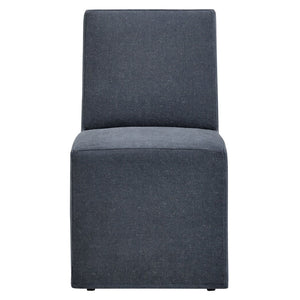 Modway Furniture Tessera Modway Slipcovered Dining Chair with Kiln Dried Wood Frame and Hidden Casters Denim EEI-7528-DEN