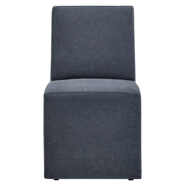 Modway Furniture Tessera Modway Slipcovered Dining Chair with Kiln Dried Wood Frame and Hidden Casters Denim EEI-7528-DEN