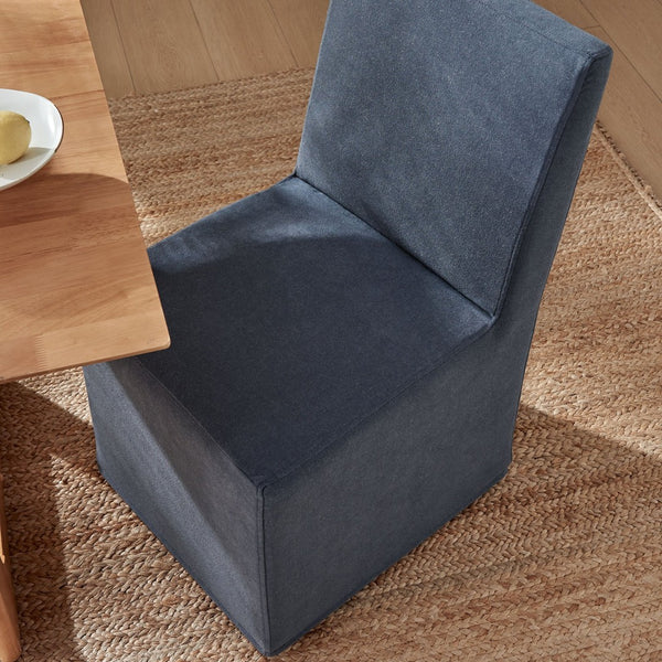 Modway Furniture Tessera Modway Slipcovered Dining Chair with Kiln Dried Wood Frame and Hidden Casters Denim EEI-7528-DEN
