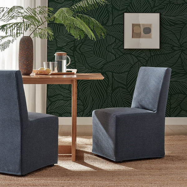 Modway Furniture Tessera Modway Slipcovered Dining Chair with Kiln Dried Wood Frame and Hidden Casters Denim EEI-7528-DEN