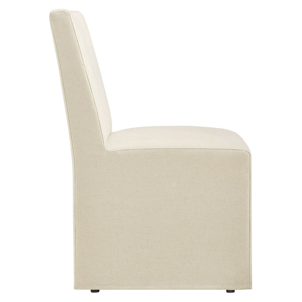 Modway Furniture Tessera Modway Slipcovered Dining Chair with Kiln Dried Wood Frame and Hidden Casters Linen EEI-7528-LIN