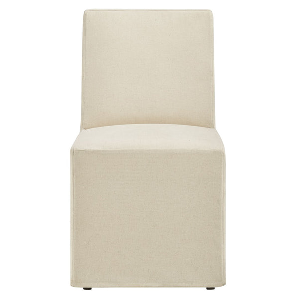 Modway Furniture Tessera Modway Slipcovered Dining Chair with Kiln Dried Wood Frame and Hidden Casters Linen EEI-7528-LIN
