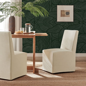 Modway Furniture Tessera Modway Slipcovered Dining Chair with Kiln Dried Wood Frame and Hidden Casters Linen EEI-7528-LIN