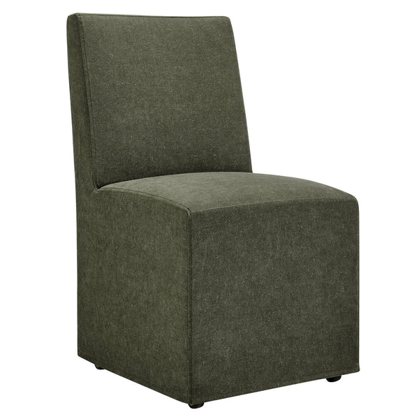 Modway Furniture Tessera Modway Slipcovered Dining Chair with Kiln Dried Wood Frame and Hidden Casters Sage EEI-7528-SGE