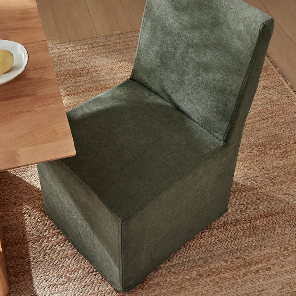 Modway Furniture Tessera Modway Slipcovered Dining Chair with Kiln Dried Wood Frame and Hidden Casters Sage EEI-7528-SGE