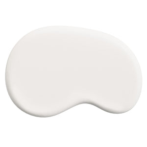 Modway Furniture Elowen Concrete Kidney Shaped Outdoor Side Table with Sculptural Pedestal Base EEI-7535-WHI