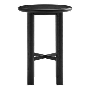Modway Furniture Alvia Solid Oak Round Bar Table with X Stretcher Base for Kitchen Dining Nooks Black EEI-7545-BLK