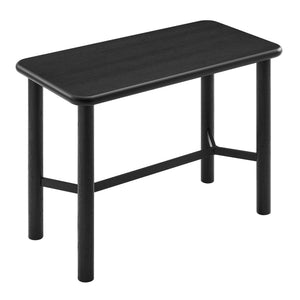 Modway Furniture Alvia Solid Oak Bar Table with Cross Stretcher Base for Kitchen and Home Pub Black EEI-7546-BLK