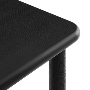 Modway Furniture Alvia Solid Oak Bar Table with Cross Stretcher Base for Kitchen and Home Pub Black EEI-7546-BLK