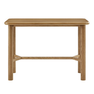 Modway Furniture Alvia Solid Oak Bar Table with Cross Stretcher Base for Kitchen and Home Pub Brown EEI-7546-WOA