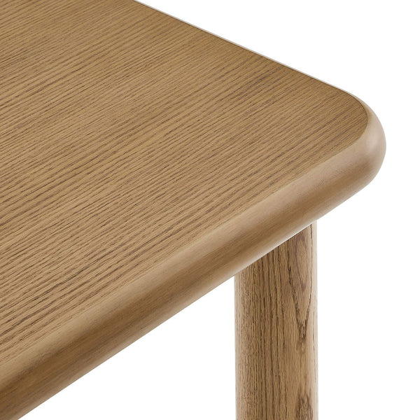 Modway Furniture Alvia Solid Oak Bar Table with Cross Stretcher Base for Kitchen and Home Pub Brown EEI-7546-WOA