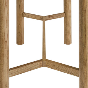 Modway Furniture Alvia Solid Oak Bar Table with Cross Stretcher Base for Kitchen and Home Pub Brown EEI-7546-WOA