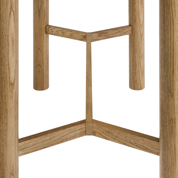 Modway Furniture Alvia Solid Oak Bar Table with Cross Stretcher Base for Kitchen and Home Pub Brown EEI-7546-WOA