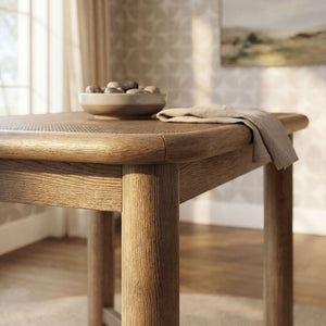 Modway Furniture Alvia Solid Oak Bar Table with Cross Stretcher Base for Kitchen and Home Pub Brown EEI-7546-WOA