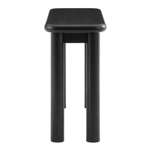 Modway Furniture Alvia Solid Oak Console Table by Modway Narrow Entryway Accent with Tapered Legs Black EEI-7547-BLK