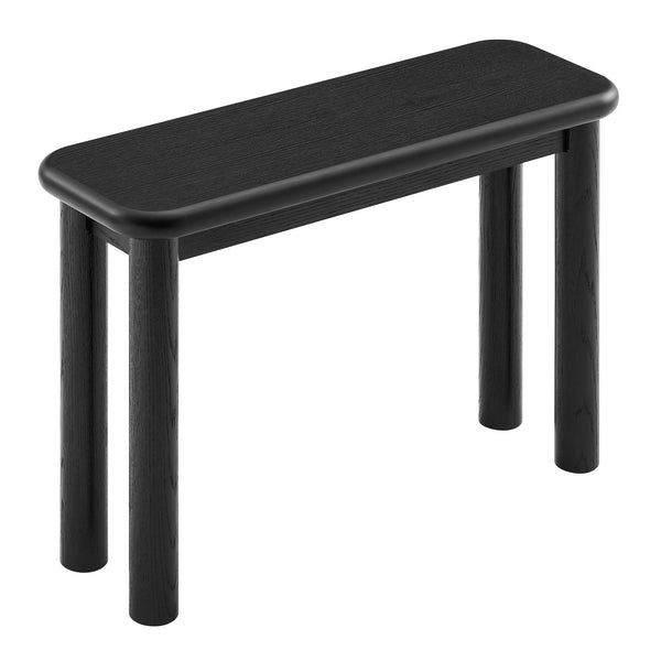Modway Furniture Alvia Solid Oak Console Table by Modway Narrow Entryway Accent with Tapered Legs Black EEI-7547-BLK