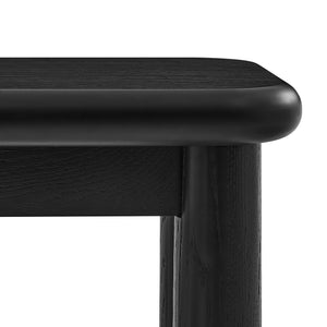 Modway Furniture Alvia Solid Oak Console Table by Modway Narrow Entryway Accent with Tapered Legs Black EEI-7547-BLK