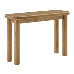 Modway Furniture Alvia Solid Oak Console Table by Modway Narrow Entryway Accent with Tapered Legs Brown EEI-7547-WOA