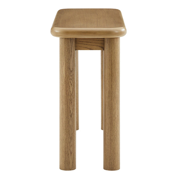 Modway Furniture Alvia Solid Oak Console Table by Modway Narrow Entryway Accent with Tapered Legs Brown EEI-7547-WOA