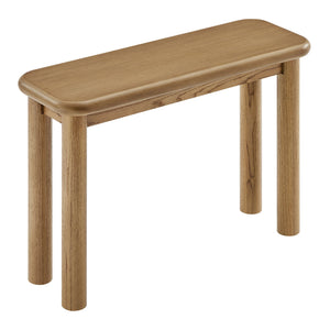 Modway Furniture Alvia Solid Oak Console Table by Modway Narrow Entryway Accent with Tapered Legs Brown EEI-7547-WOA
