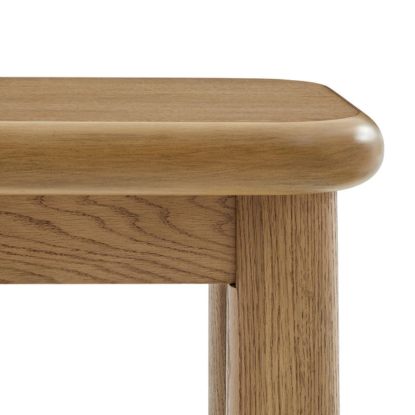 Modway Furniture Alvia Solid Oak Console Table by Modway Narrow Entryway Accent with Tapered Legs Brown EEI-7547-WOA