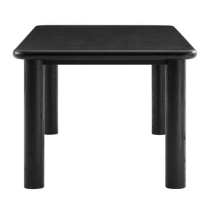 Modway Furniture Alvia Solid Oak Rectangular Dining Table Seats 8 Modern Farmhouse Kitchen Black EEI-7548-BLK