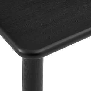 Modway Furniture Alvia Solid Oak Rectangular Dining Table Seats 8 Modern Farmhouse Kitchen Black EEI-7548-BLK