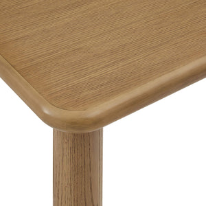 Modway Furniture Alvia Solid Oak Rectangular Dining Table Seats 8 Modern Farmhouse Kitchen Brown EEI-7548-WOA