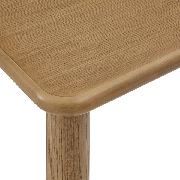 Modway Furniture Alvia Solid Oak Rectangular Dining Table Seats 8 Modern Farmhouse Kitchen Brown EEI-7548-WOA