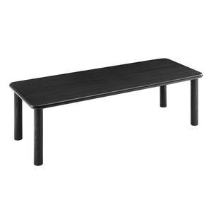 Modway Furniture Alvia Extendable Solid Oak Dining Table Seats up to Ten Modern Scandinavian Style Black EEI-7549-BLK