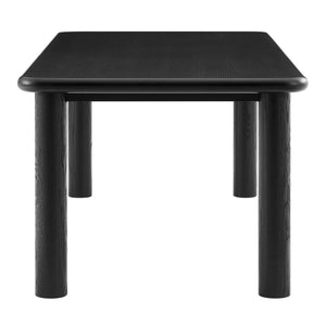 Modway Furniture Alvia Extendable Solid Oak Dining Table Seats up to Ten Modern Scandinavian Style Black EEI-7549-BLK