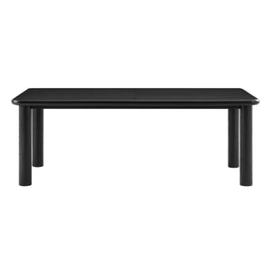 Modway Furniture Alvia Extendable Solid Oak Dining Table Seats up to Ten Modern Scandinavian Style Black EEI-7549-BLK