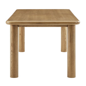 Modway Furniture Alvia Extendable Solid Oak Dining Table Seats up to Ten Modern Scandinavian Style Brown EEI-7549-WOA
