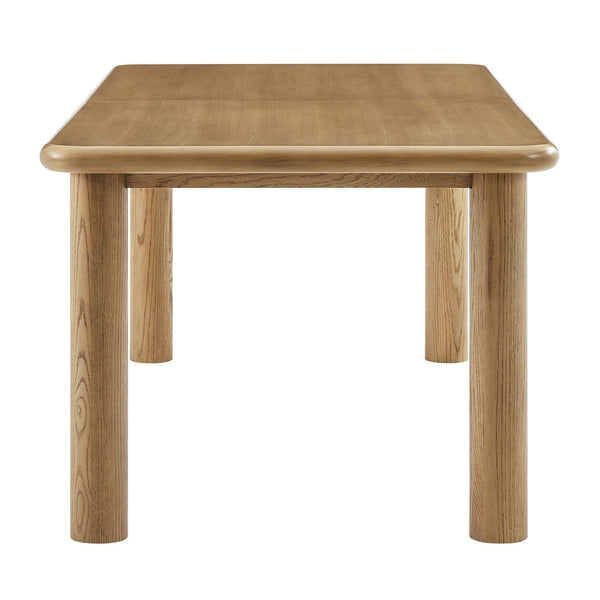 Modway Furniture Alvia Extendable Solid Oak Dining Table Seats up to Ten Modern Scandinavian Style Brown EEI-7549-WOA
