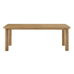 Modway Furniture Alvia Extendable Solid Oak Dining Table Seats up to Ten Modern Scandinavian Style Brown EEI-7549-WOA