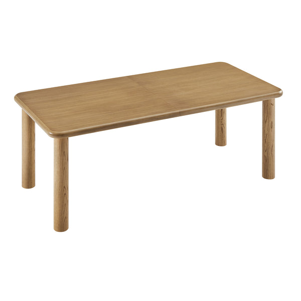 Modway Furniture Alvia Extendable Solid Oak Dining Table Seats up to Ten Modern Scandinavian Style Brown EEI-7549-WOA