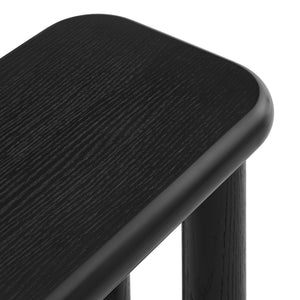 Modway Furniture Alvia Solid Oak Wood Dining Bench with High Weight Capacity for Entryway or Table Black EEI-7550-BLK