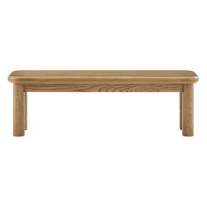Modway Furniture Alvia Solid Oak Wood Dining Bench with High Weight Capacity for Entryway or Table Brown EEI-7550-WOA