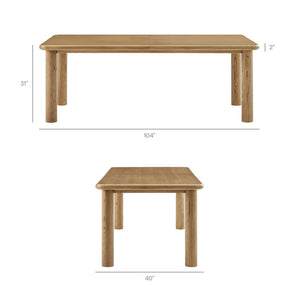 Modway Furniture Alvia Scandinavian Oak Extendable Dining Set with Woven Paper Rope Chairs Seats Eight Brown EEI-7554-WOA