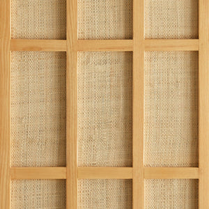 Modway Furniture Aiko Japandi Accent Cabinet with Woven Ash Wood Panels for Modern Living Spaces EEI-7558-LOA